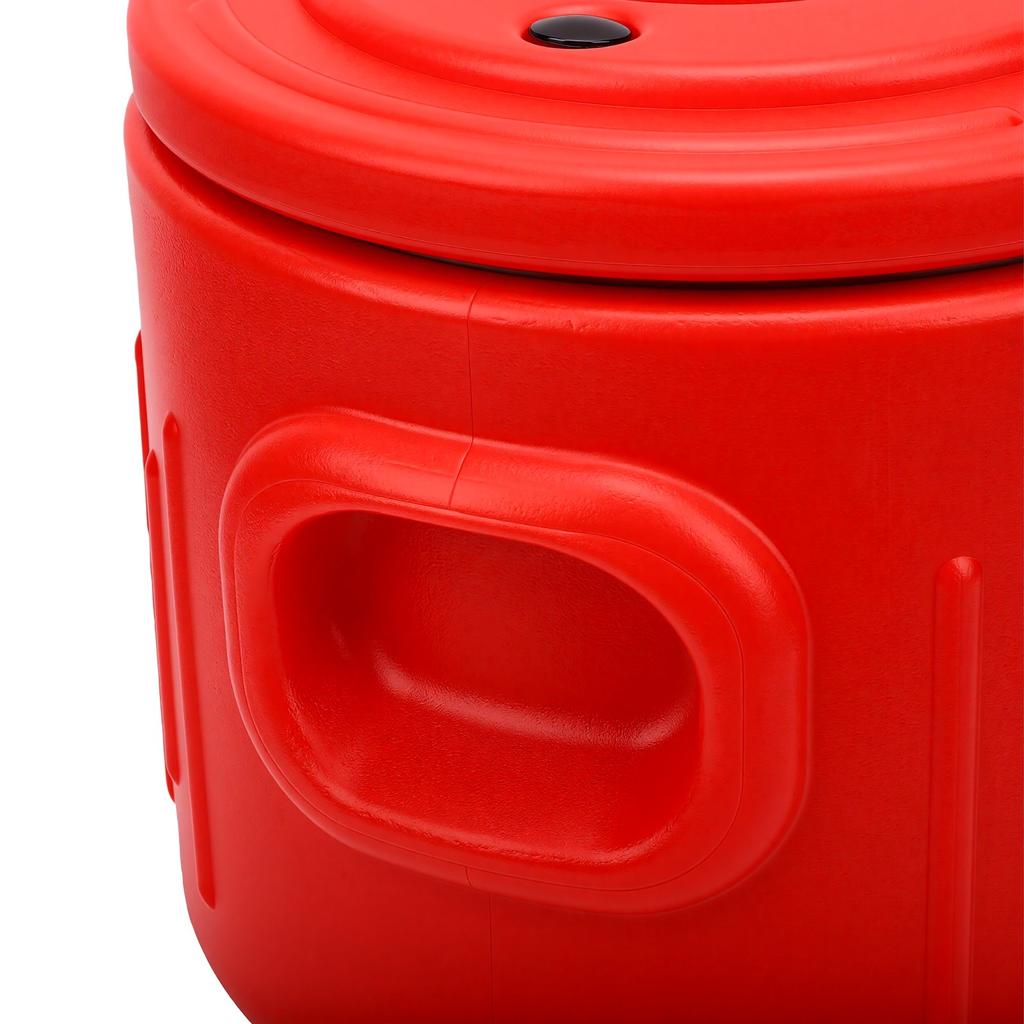 10L Stainless Steel Insulated Bucket with Handle Thermal Hot and Cold Drink Server Container for Restaurant Beverage Shop Red