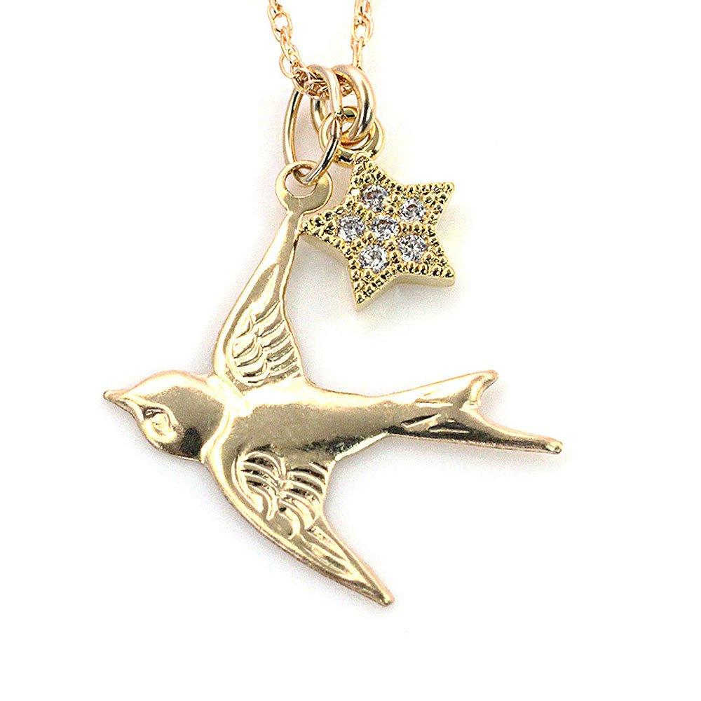 

Барзаз Ожерелье с птицей из золота 14 карат (14КГФ)