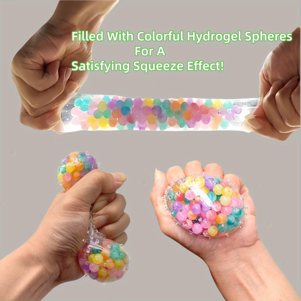 2pcs Squishy Stress Balls Colorful Fidget Toys for Adults, Perfect for Party Favors, Birthday Gifts & Goodie Fillers Decoration