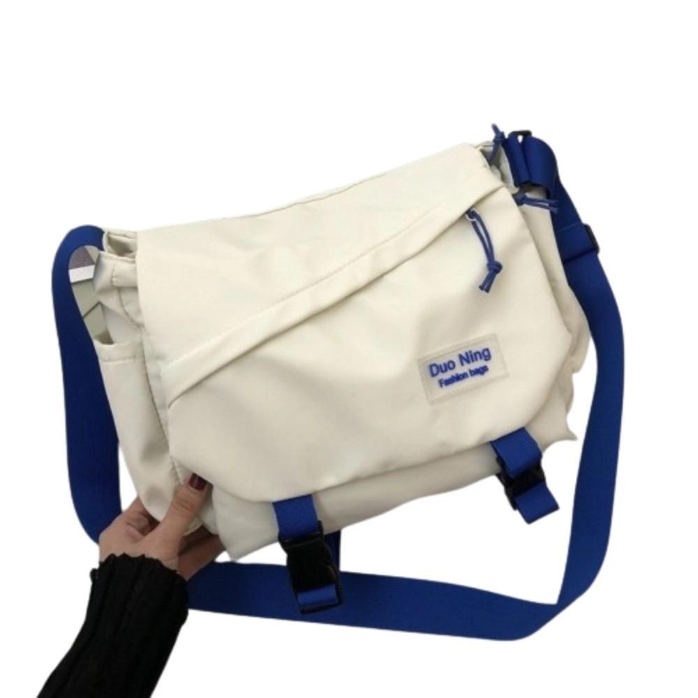 

Large Capacity Student School Bags Korean Style Women Shoulder Bag High School white no pendant