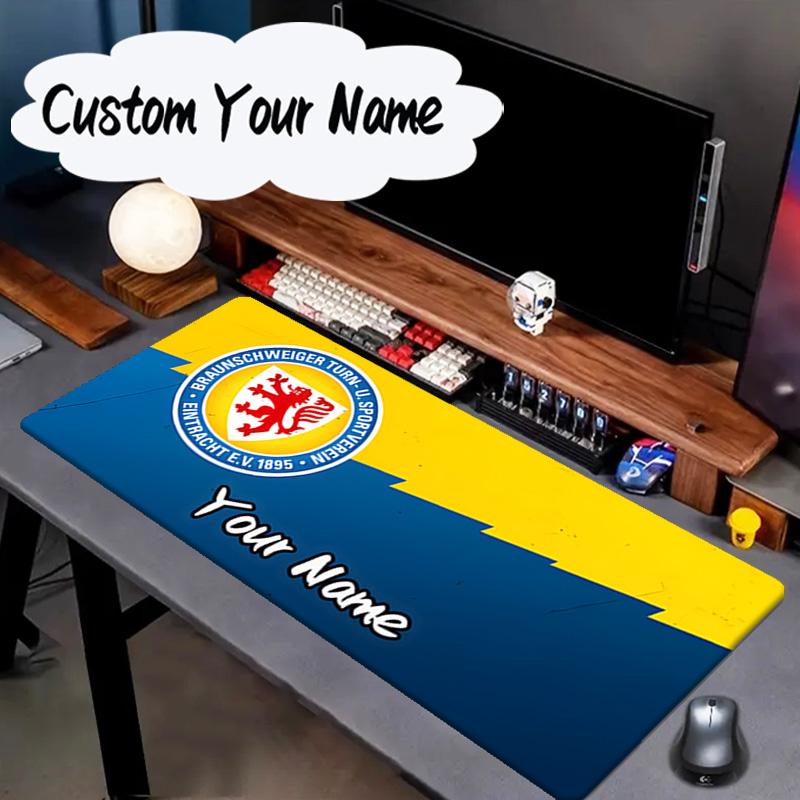 Custom Name Mouse Pad Braunschweig Fc Crest Design Mouse Pad, Gaming Mouse Pad, Keyboard Pad, Desk Decor for Computer Notebook Fan Birthday Gift