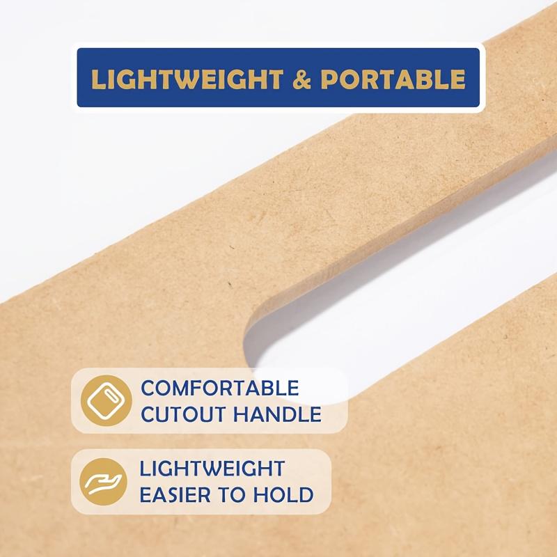 1 Pc Wooden Artist Sketch Board with Sturdy Clips and Rubber Bands Portable Handheld Drawing Clipboard for Classroom Artwork