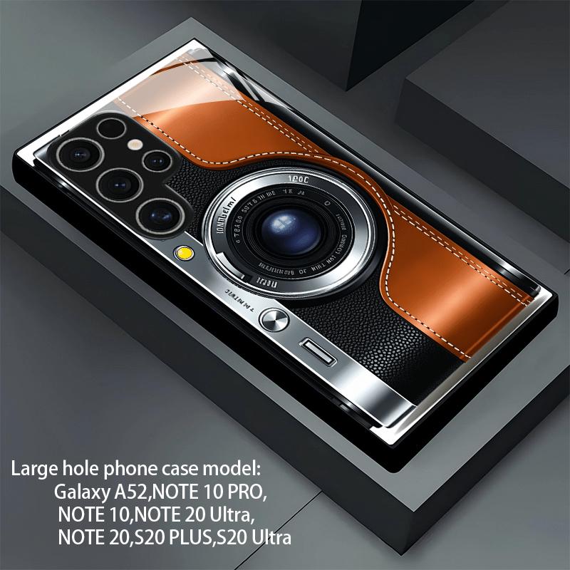Brown-black camera fashion phone cases phone case mobile phones glass for Samsung Galaxy S26 S25 S24 S23 S22 FE,Ultra,Plus