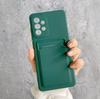 Silicone with Card Holder Phone Case for Samsung Galaxy A05S A05 A15 A25 A35 A55 A24 A34 A54 A14 A13 4G 5G Shockproof Cover