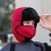 Winter Men's Windproof and Cold-proof Pullover Hat, Fleece Thickened Ear Protection Hat, Outdoor Riding Warm Cotton Hat