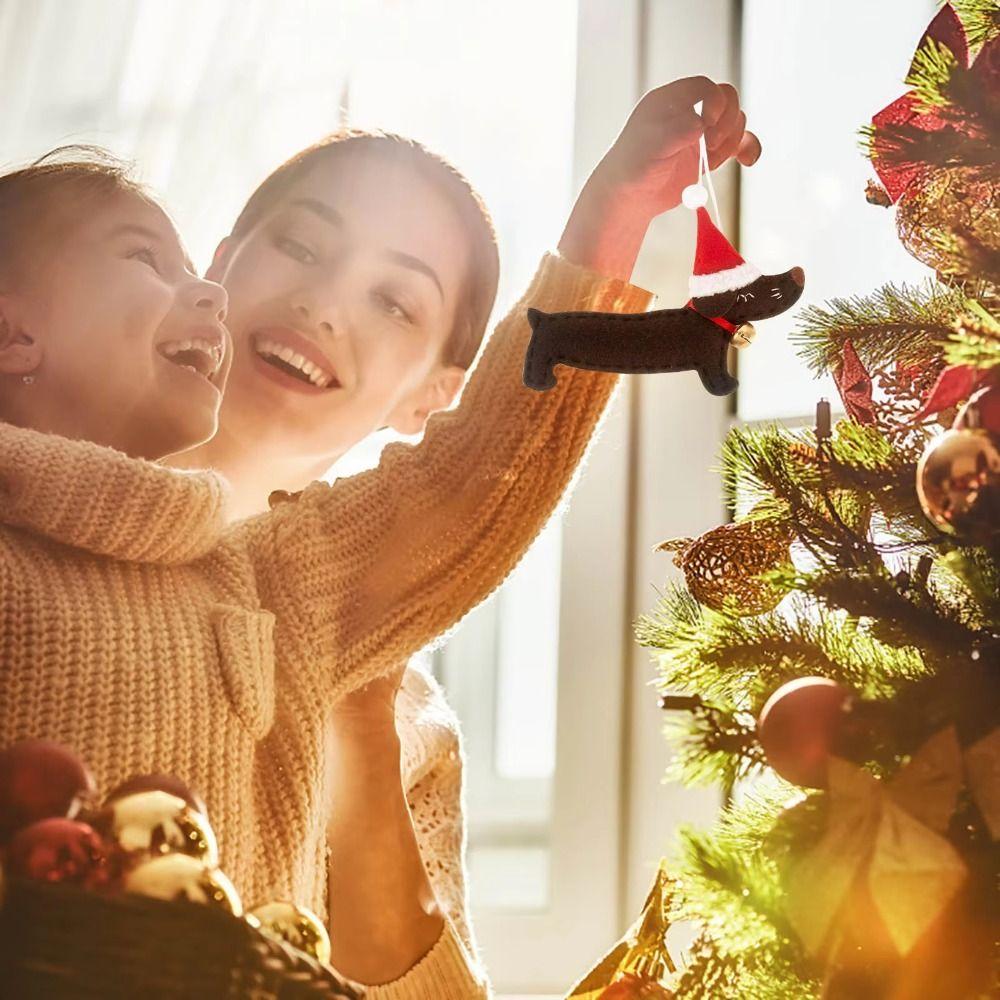 3Pcs Kawaii Christmas Tree Hanging Pendant Cartoon Christmas Doll Toy  Garden