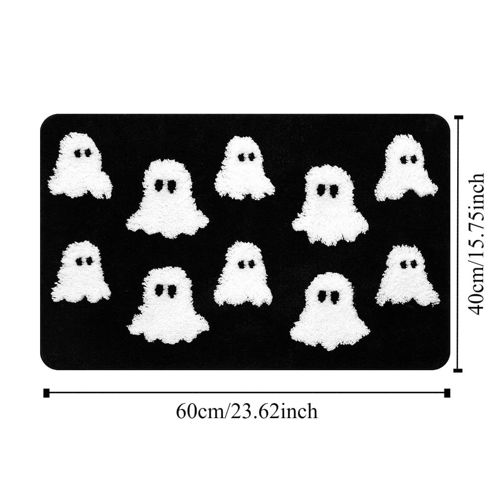 Spooky Ghosts Halloween Door Mat Non Slip Flannel Pumpkin Doormat 40*60CM Home Decor Outdoor Carpet