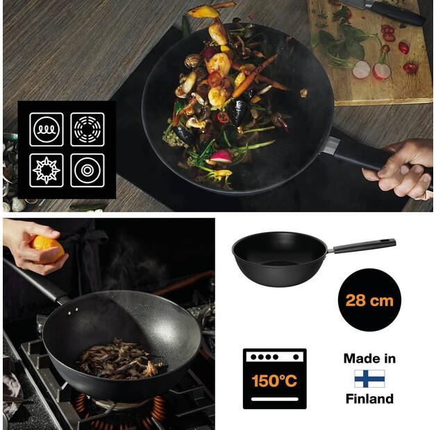 Сковорода-вок Fiskars Hard Face 28 см (1052233)