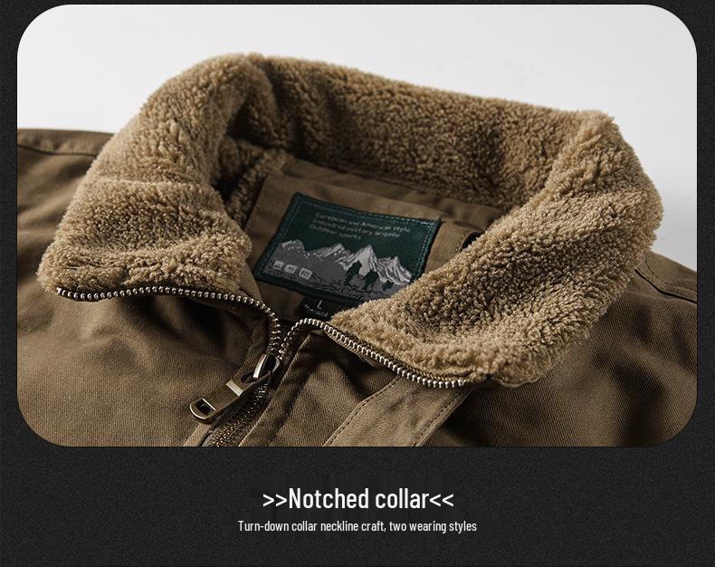 Men's Winter Fleece-Lined Bomber Jacket: High-End Fashion Outerwear for Cold Weather
