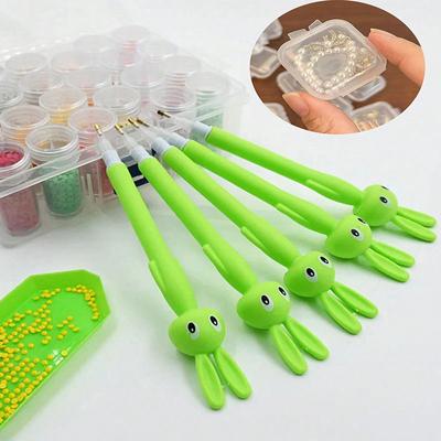 22 DIY Diamant-Zeichenstifte aus Kunstharz, Kaninchen-Stift, Kunststoff, Diamant-Zeichenwerkzeuge mit Stickwerkzeug-Stiften
