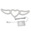 LED Neon Light Heart Shaped Wing Shape Neon Wall Light for Restaurants Bars Party Decorations