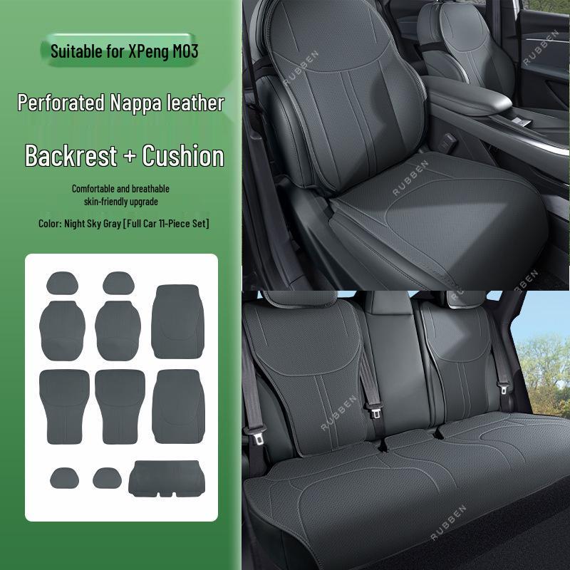 XPeng M03/P7/P7+/G6/G7 All-Season Napa Leather Seat Cushion Cover