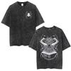 Vintage Washed Anime Hunter X Hunter T Shirts Spider Phantom Troupe Hisoka Chrollo Short Sleeve T-shirt Men Women T-shirt
