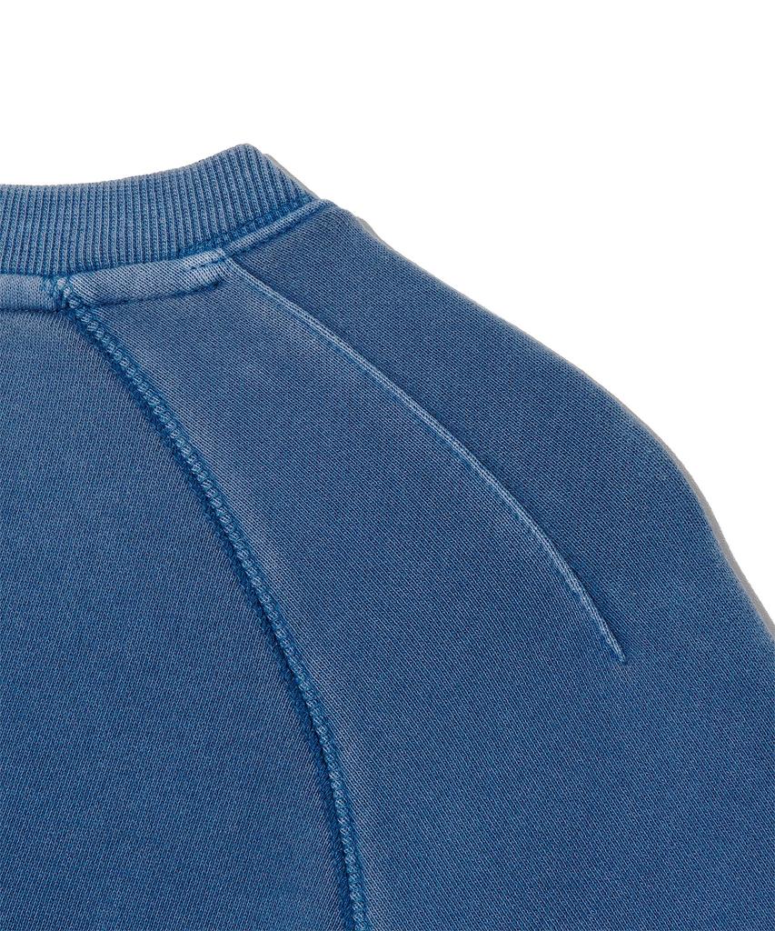 LEE Big Twitch Logo Dyed Short Sleeve Sweatshirt Pigment Blue