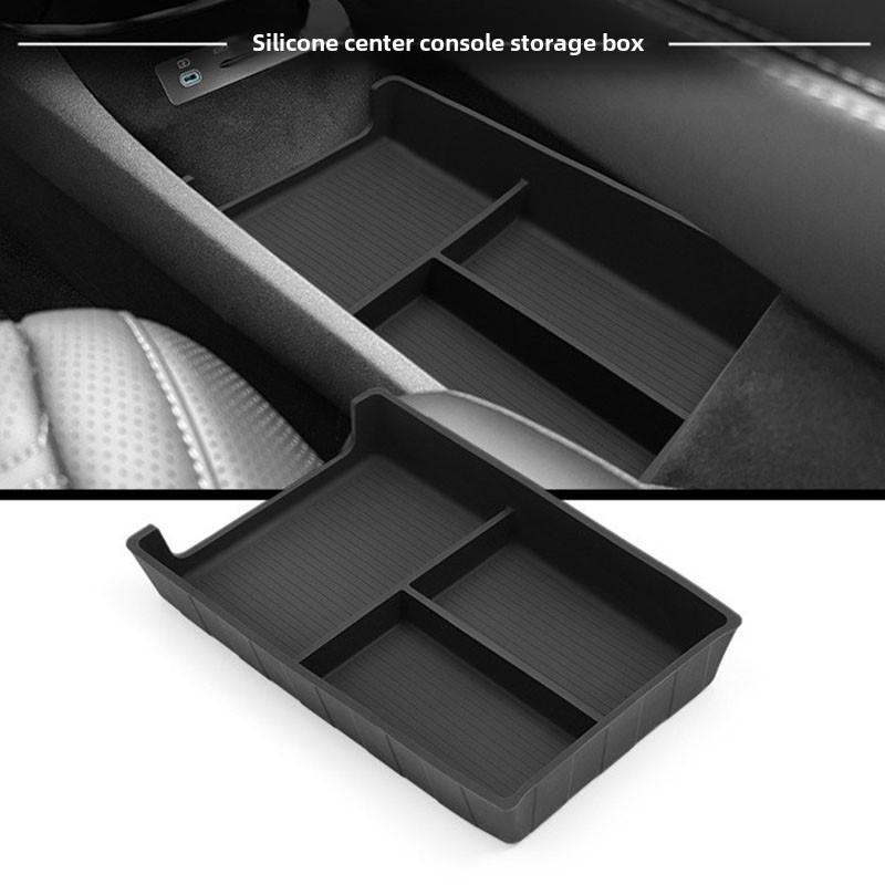 For BYD Sealion 7 2024 2025 Storage Box Car Tray Cup Box Anti-slip Pad Organizers Interior Accessories Tidying Black