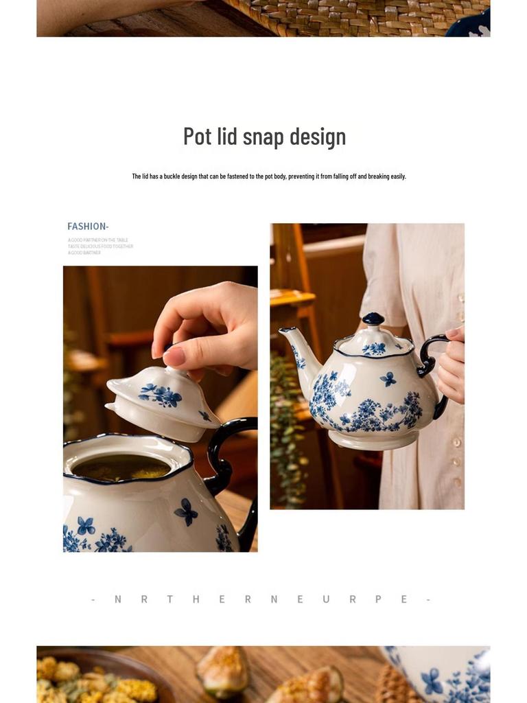 Tazza e Sottotazza da Caffè in Porcellana Cinese Retro Blu e Bianca Jialan - Regalo Ideale per la Festa dell'Insegnante