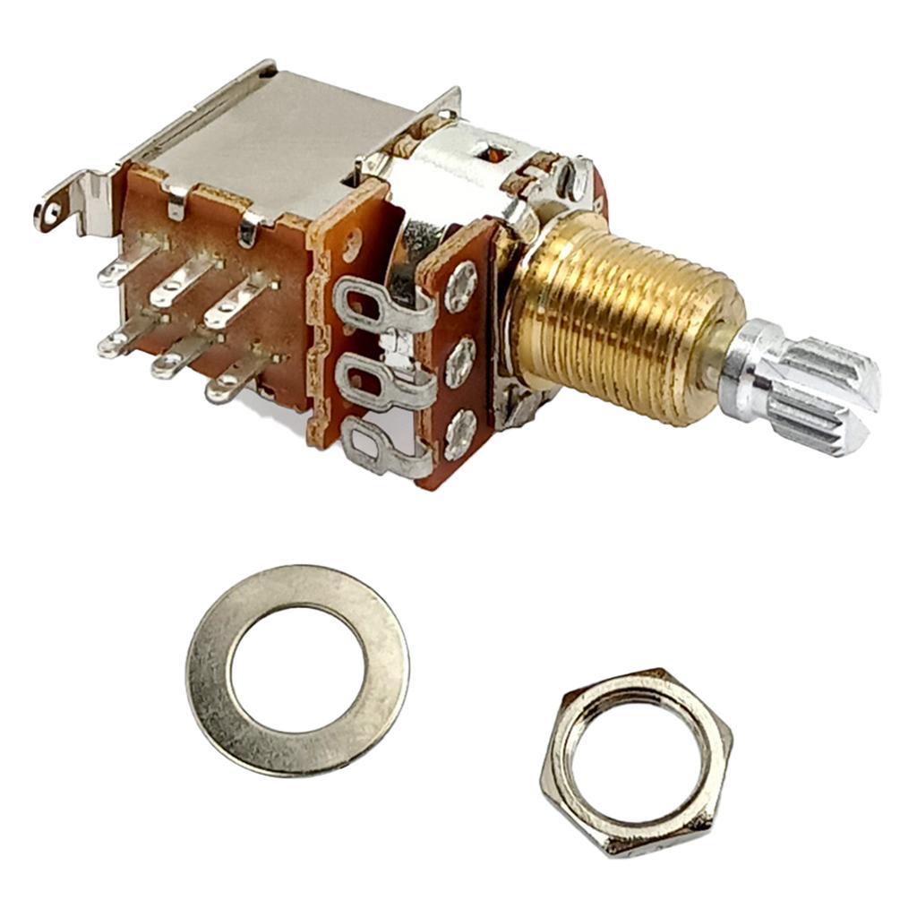 A500K/B500K Push Pull Guitar Control Pot Volume Potentiometers Guitar Switch Knob Linear Taper Potentiometers Enduring