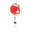 Cute Fruit Retractable Plastic Badge Holder Reel Student Nurse Exhibition Enfermera Girl Name Card Chest Card Holder Clip