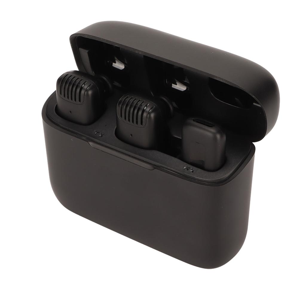 Microfon Lavalier Wireless cu Reducere a Zgomotului HiFi Plug and Play Microfon de Rever cu Carcasă de Încărcare pentru