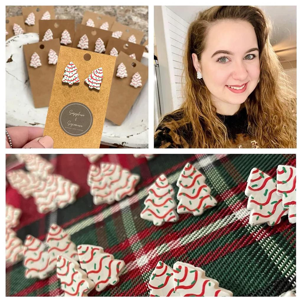 1 Paar süße Weihnachtsbaum-Ohrstecker für Frauen und Mädchen, kreative Weihnachtsbaum-Ohrstecker-Geschenke