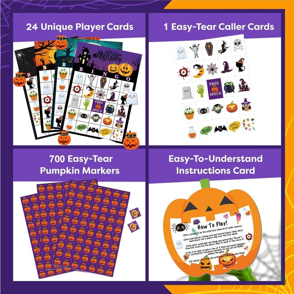 Halloween Bingo Game Gift for Kids Set of 36 Pieces Birthday Present — Halloween Bingo Game, Set of 36 Cards, Halloween Kids Game, Birthday Bingo