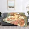 Renaissance Art Painting Blanket Medieval Vintage European Aesthetic Warm Comfortable Flannel Throw Blanket Art Women Blankets