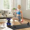 Hexagonal Dumbbells Set of 3, 2 X 1 Kg, 2 X 3 Kg, 2 X 5 Kg, Stand, Non-Slip Handles