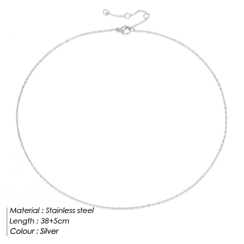 Fashion Jewelry Necklaces Cable Chain Stainless Steel 14k Gold Plated Cross Link Chain Necklace for Women