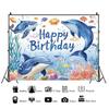 Marine Life Exploration Ocean Theme Series Birthday Party Decoration Background Cloth Gift Underwater Banner Photography Studio