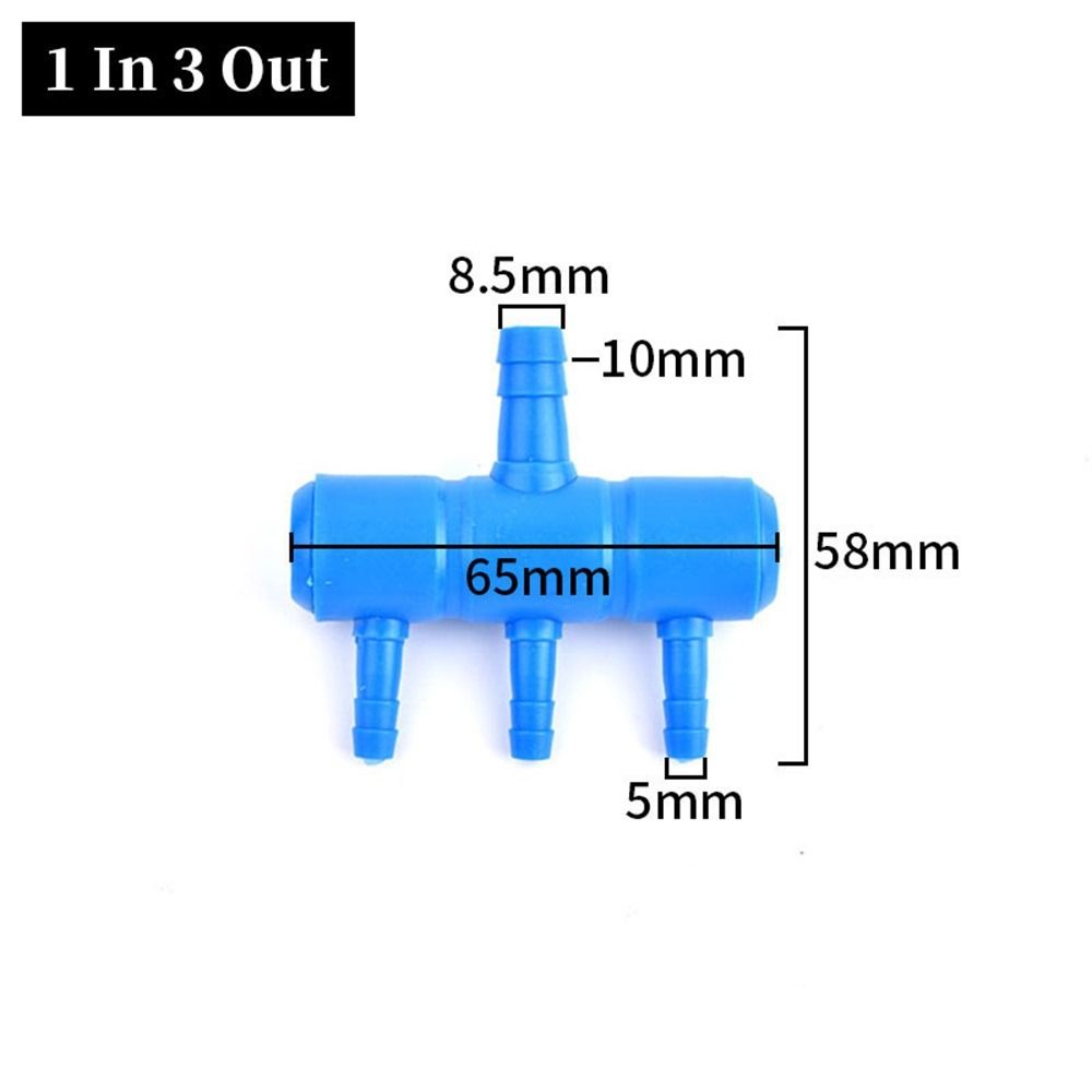 10Pcs Plastic Aquarium Air Splitter Fish Tank Hose Joint  for Fish Tank Air Pump Oxygenation