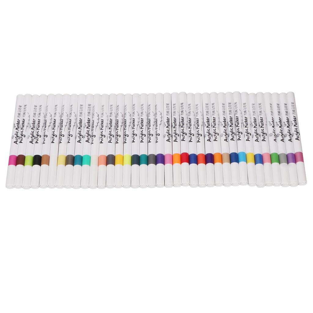 36 Pcs Acrylic Paint Pen 36 Color Multipurpose DIY Painting Acrylic Paint Pen Markers for Glass Wood Stone Fabric