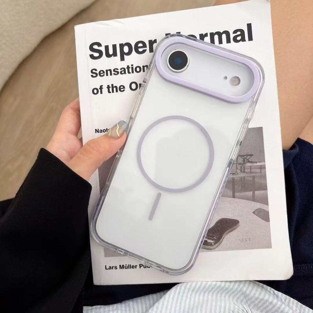HD Crystal Transparent Glossy Magnetic Case For iPhone 17 Air 16 15 14 13 12 Pro Max Plus 11 Candy Rugged PC For Magsafe Cover