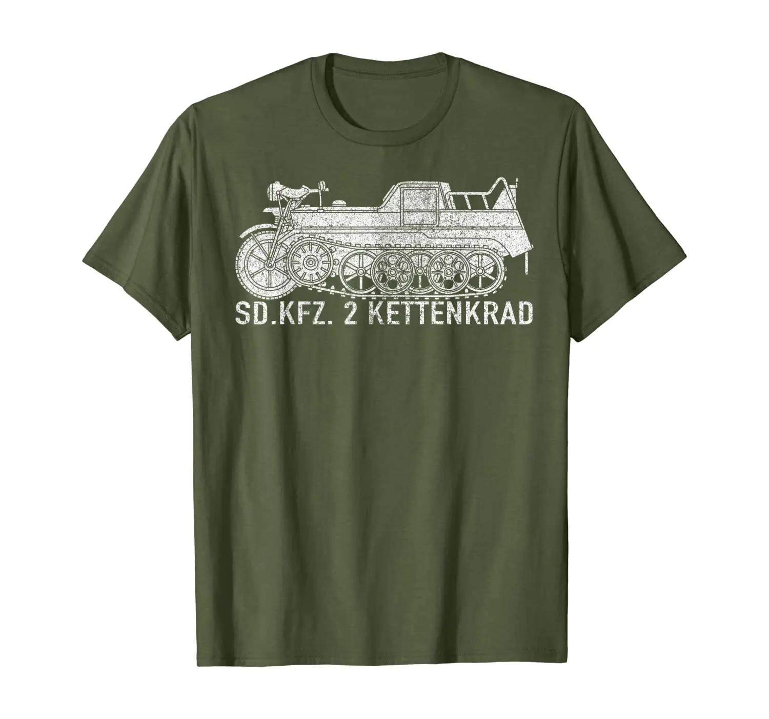 

WWII German SdKfz 2 Kettenkrad Tracked Motorcycle T-Shirt 100% Cotton O-Neck Summer Short Sleeve Casual Mens T-shirt Size S-3XL 4XL