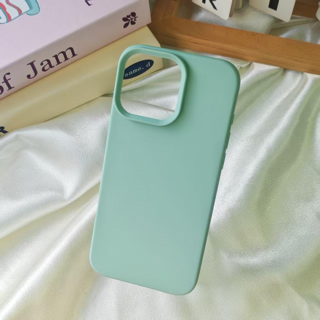 Large Hole Candy Solid Color Glutinous Rice Phone Case Compatible with Apple 17/16 Pro Max Phone Protective Cover Material Full Coverage