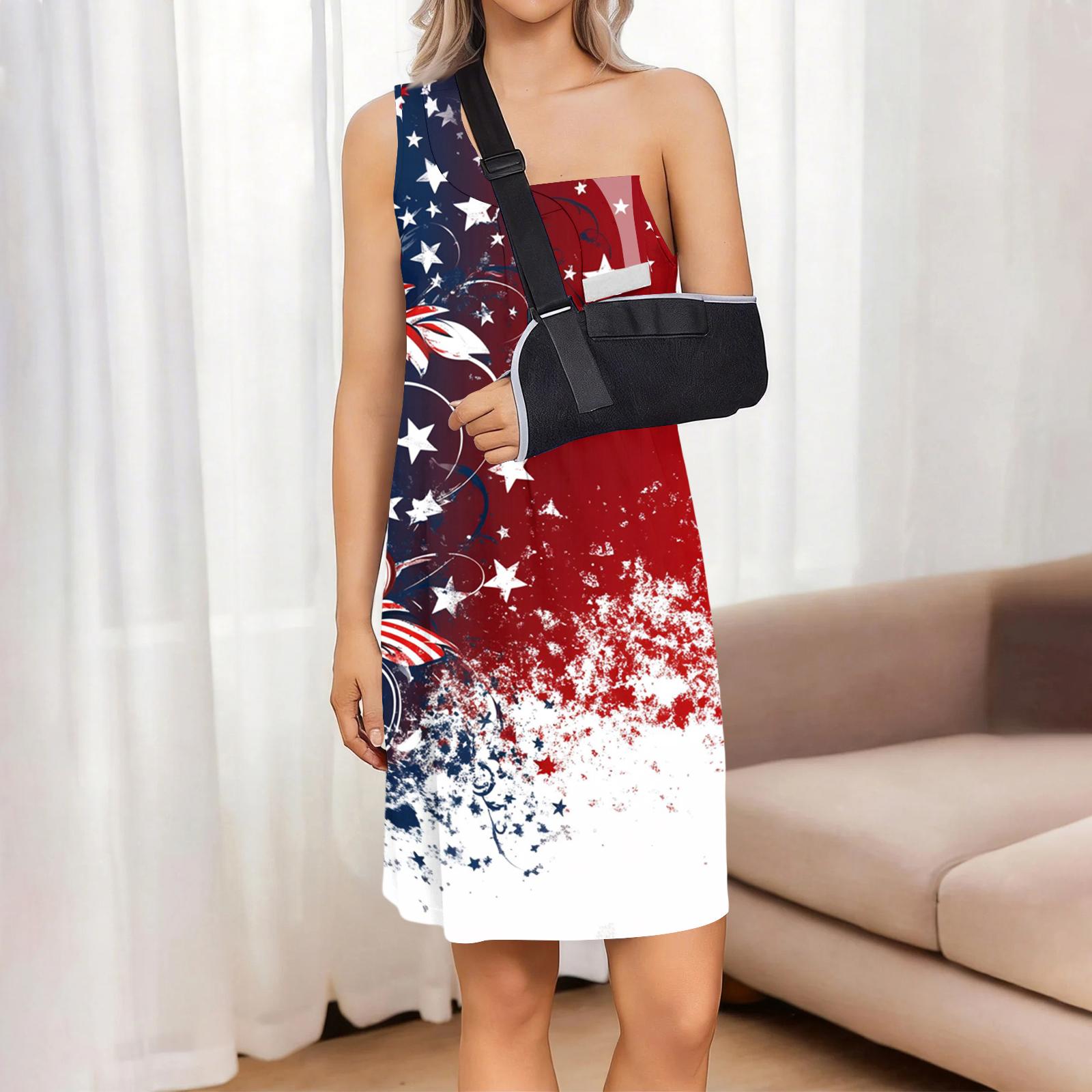 

Women s Post Shoulder Dress Tear Away Sleeveless Dress Side Full Open Chemo Port Adaptive Nightgown XL білий