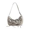 Small Tote Bag with Bow Tie for Women Trendy Versatile Crossbody Shoulder Handbag