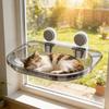 Suction Cup Cats Window , Transparent Hanging Cats  Bed For Indoor Cats, No-Drill Wall Mounted Cats Shelf Seat With Strong Suction Cups, Space-Saving