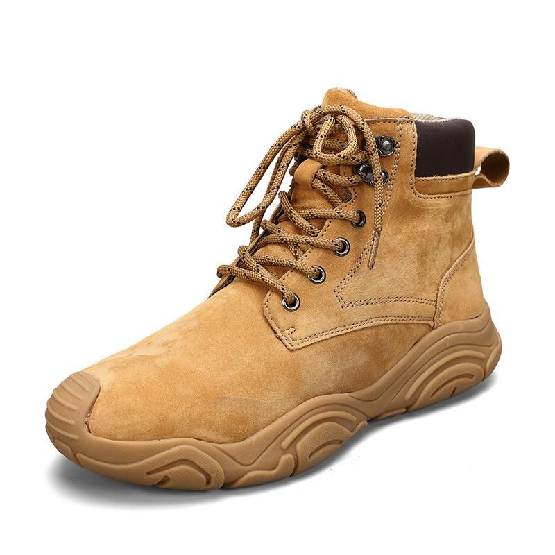 2024 foreign trade explosion autumn and winter new men's thick-soled outdoor leisure leather suede Martin boots