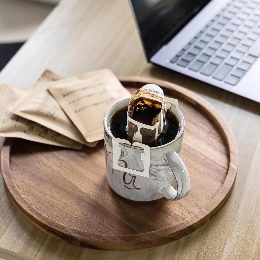 Round Wooden Tray - Modern Minimalist Style for Snacks, Dried Fruit, Dinner, Tea, and Photography