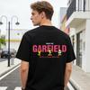 Garfield "TRUST ME" Front and Back Print Short Sleeve T-Shirt, American Streetwear Brand Heavyweight Cotton Loose Fit Oversized Couple Top