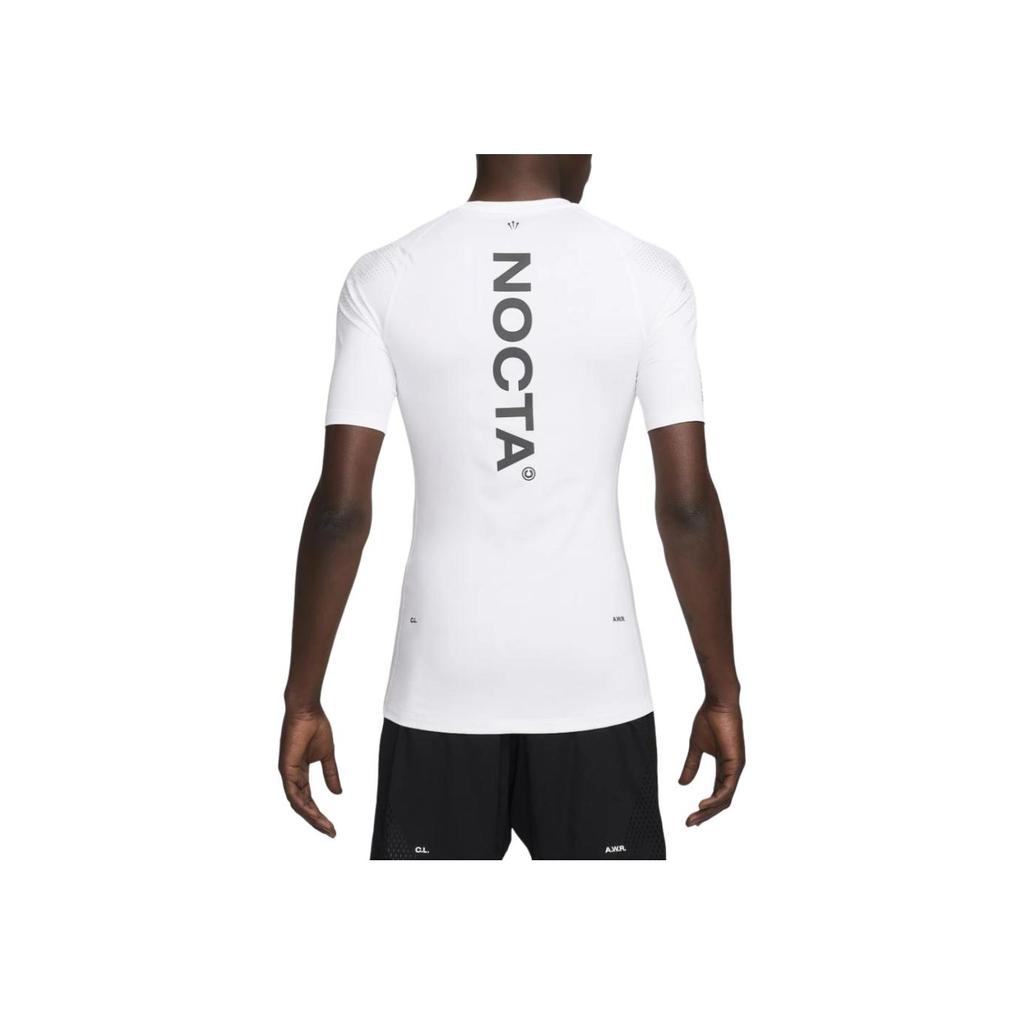 Nike X Drake Kolekcja Nocta SS24 NRG SS Logo Modna Koszulka Męska z Okrągłym Dekoltem Biała DM1710-100