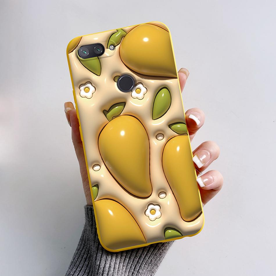 Para Xiaomi Mi 8 Lite Funda Moda Flor de Astronauta Silicona Suave Funda de Teléfono Para Xiaomi Mi 8 / Mi8 Lite Cubierta TPU Protectora Capa