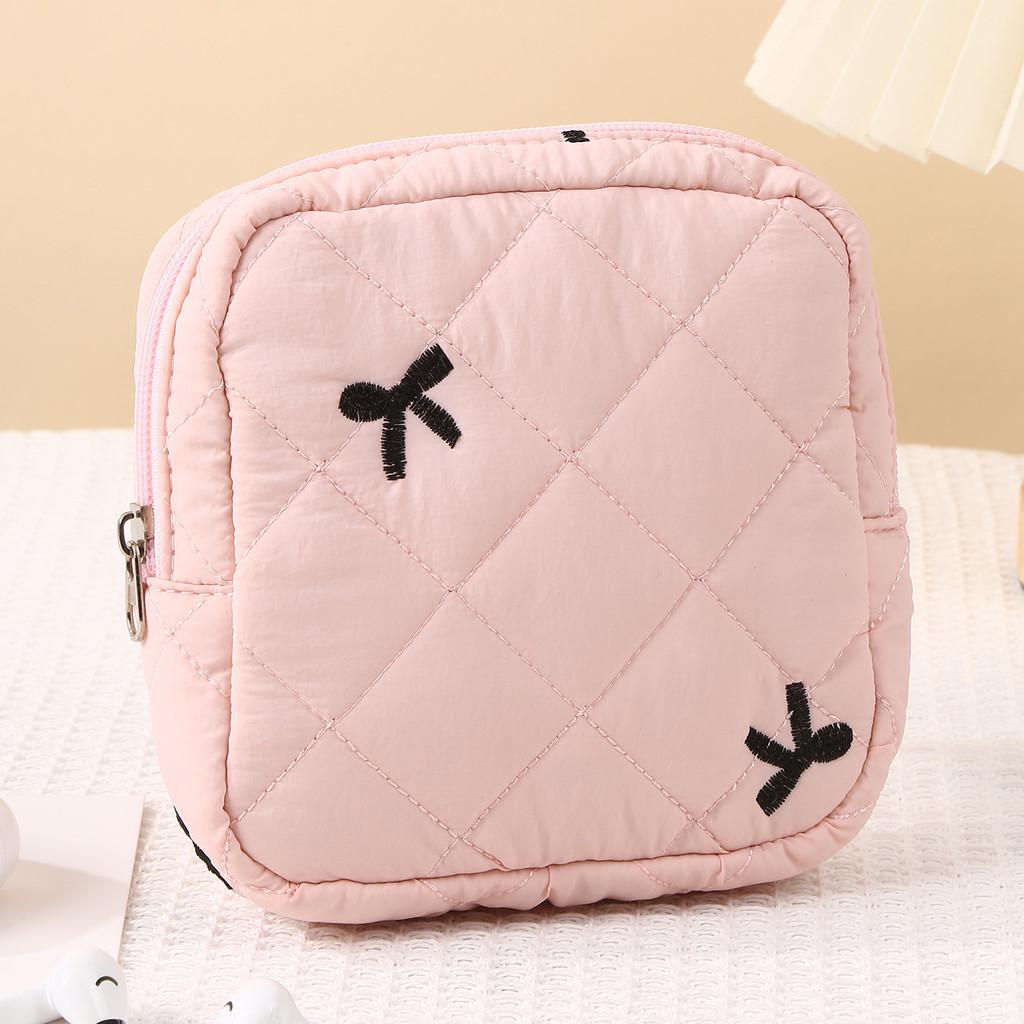 Cotton Feminine Hygiene Pad Storage Bag Large Capacity Breathable Womens Travel Organizer For Daily Use