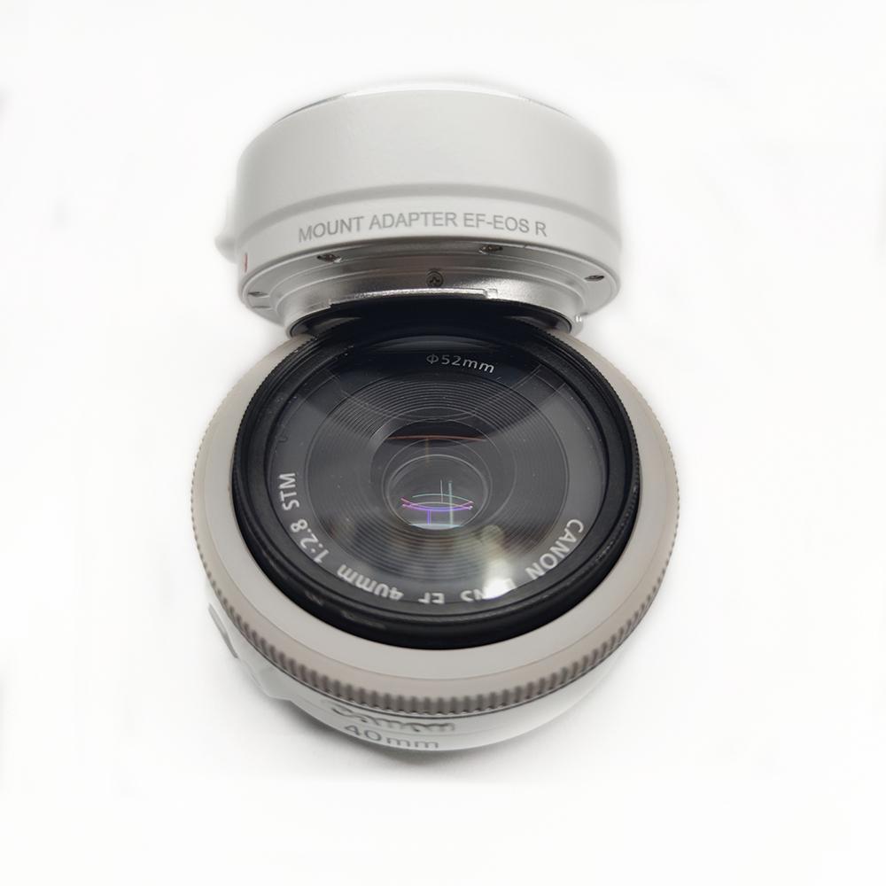 Biały adapter mocowania obiektywu EF-EOS R do obiektywów Canon EF/EF-S Kompatybilny z aparatami EOS R, Kontroler Pierścieniowy Konwertera Obiektywu z Autofokusem