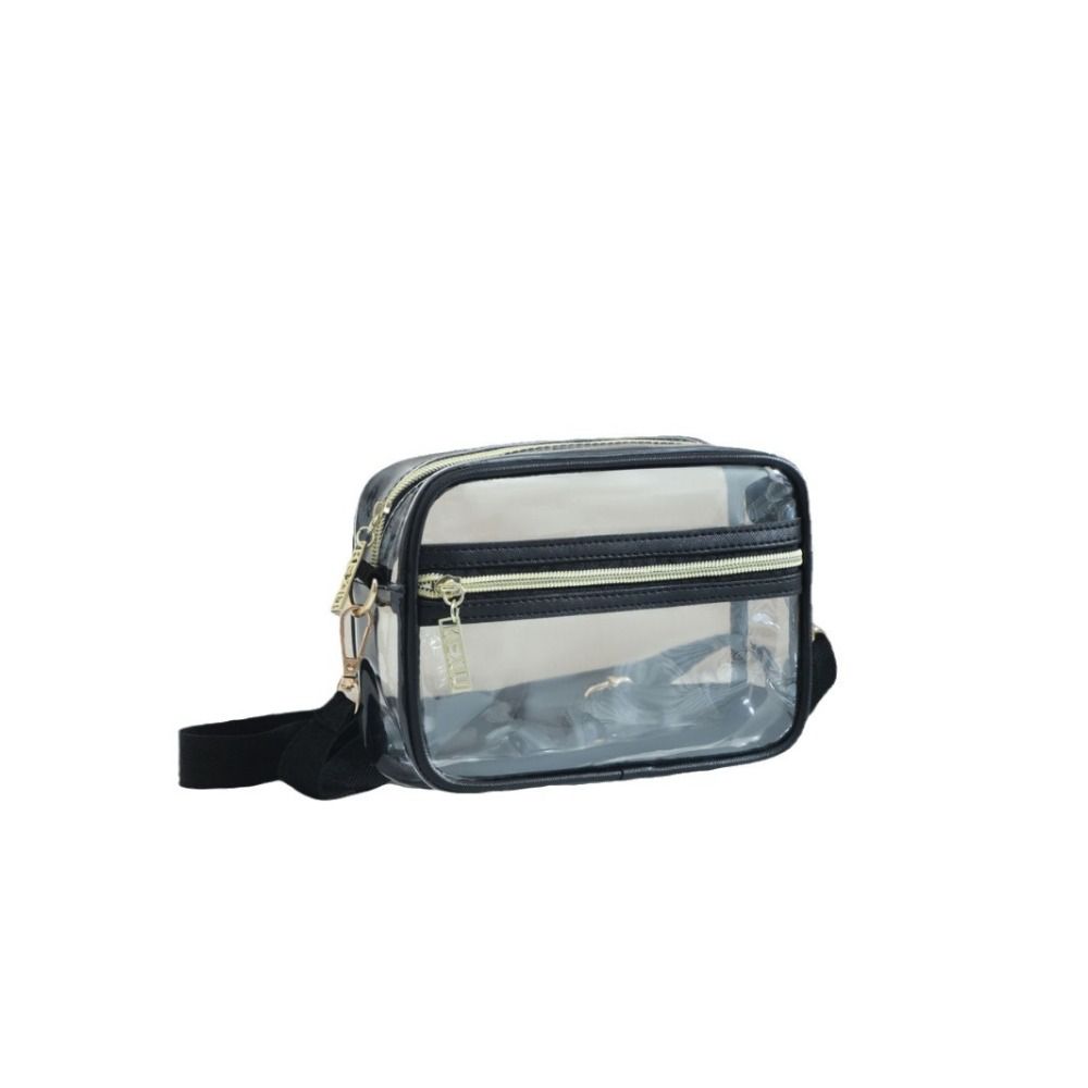 Waterproof PVC Crossbody Bag Adjustable Shoulder Strap Clear Messenger Bag  Women