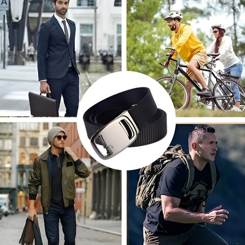 Business men's tactical belt nylon belt elastic iron buckle trouser belt pilot canvas tactical belt With Pants Jeans ForMenWomen