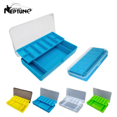 Scatola per Attrezzatura da Pesca a Doppio Strato Organizzatore Porta Accessori in Plastica Custodia per Jig Head Spinner Amo Esca Attrezzi Scatole per Pesca alla Carpa
