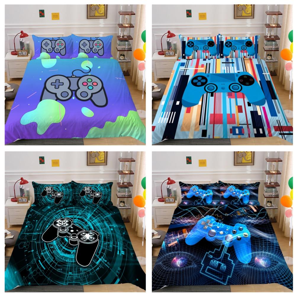 Game Controller Down Duvet Cover Pillowcase Luxurious High-quality 3D Printed Teen Bedding 2/3 Pieces, Single Bed Decoration Gift