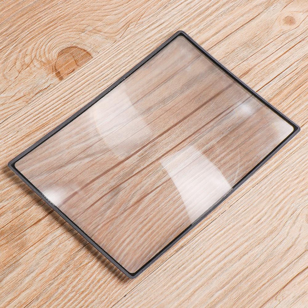 A5 Flat PVC Transparent X3 Magnifying Magnifier Sheet Book Page Magnification Reading Glass Lens