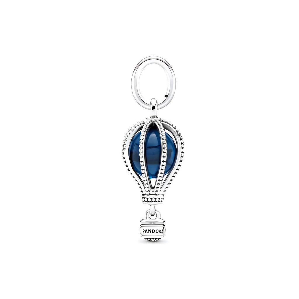 Pandora Blue Hot Air Balloon Journey Charm Women Charm Silver 798064NMB